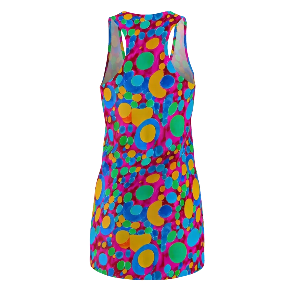 Chromatic Pebble Rush on Racerback Dress — Back