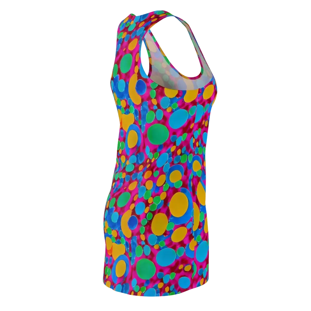 Chromatic Pebble Rush on Racerback Dress — Back Side