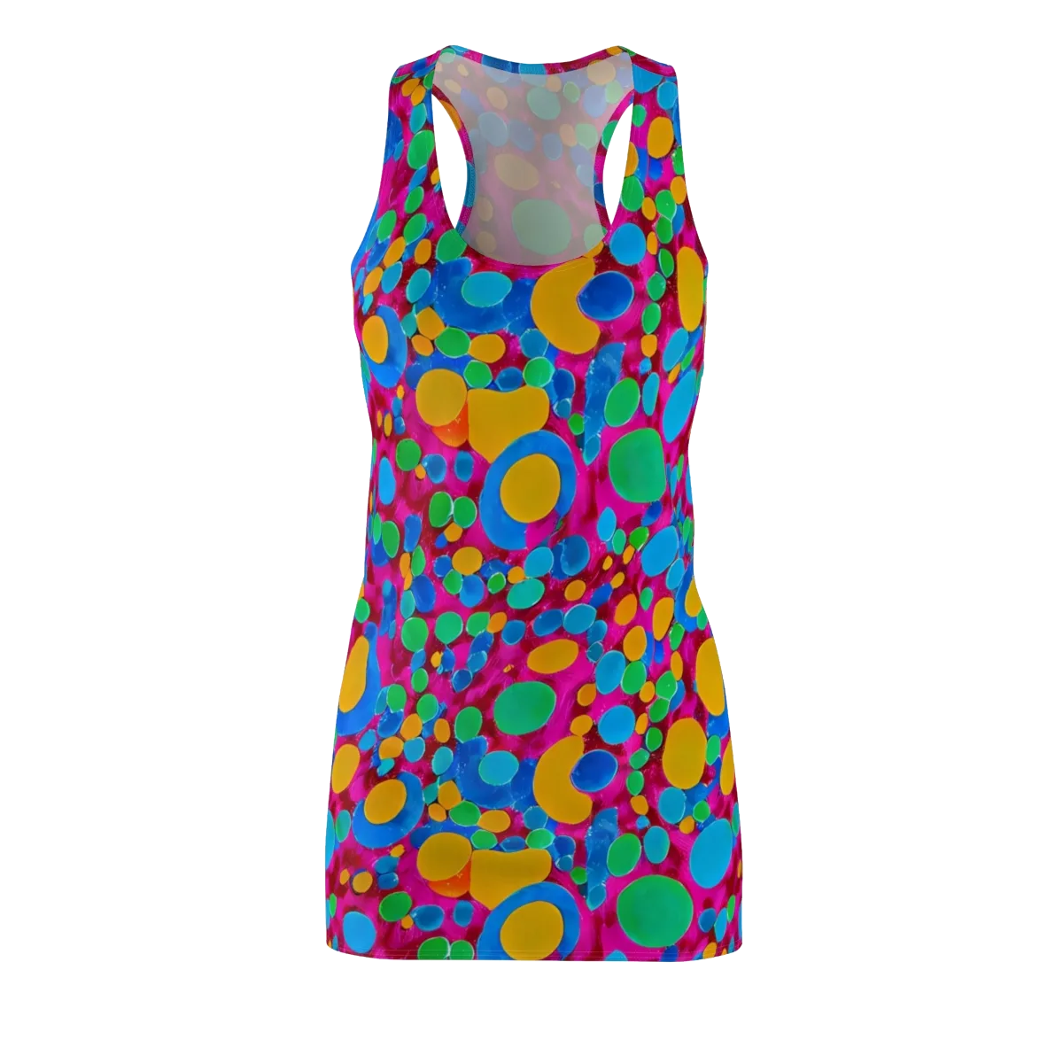 Chromatic Pebble Rush on Racerback Dress — Front