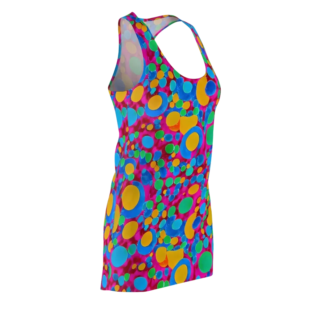 Chromatic Pebble Rush on Racerback Dress — Front Side
