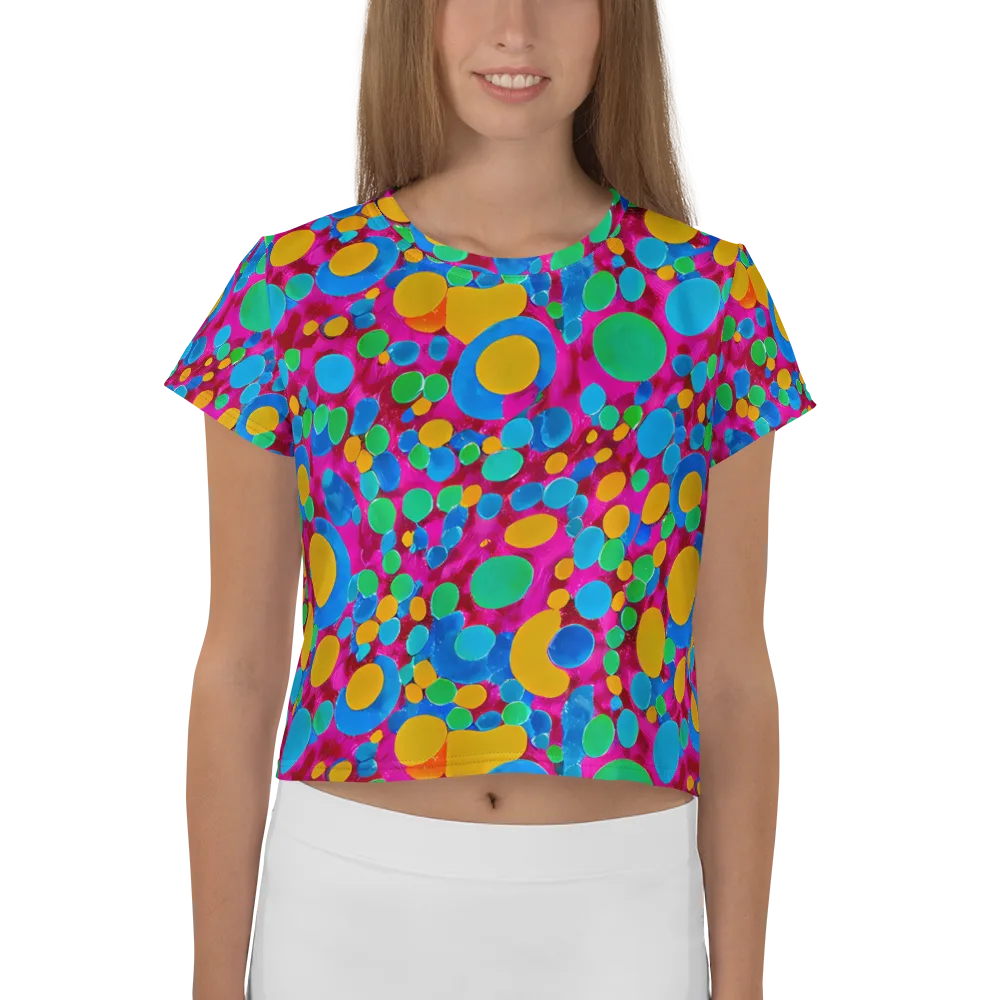 Chromatic Pebble Rush on Crop Tee — Front