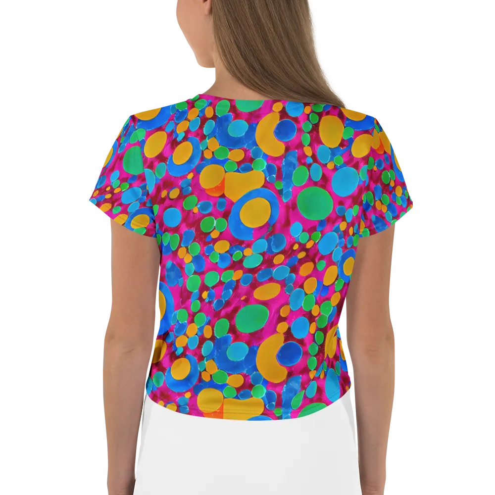 Chromatic Pebble Rush on Crop Tee — Back