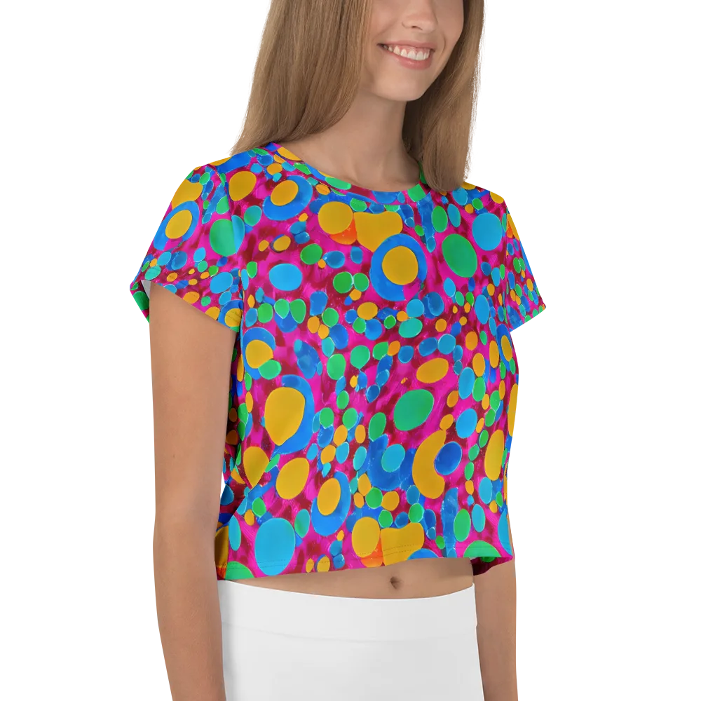 Chromatic Pebble Rush on Crop Tee — Right