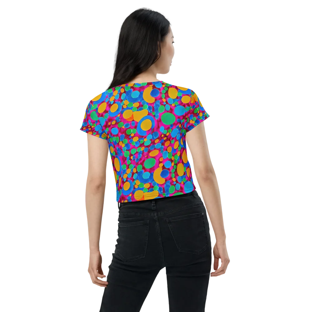 Chromatic Pebble Rush on Crop Tee — Back