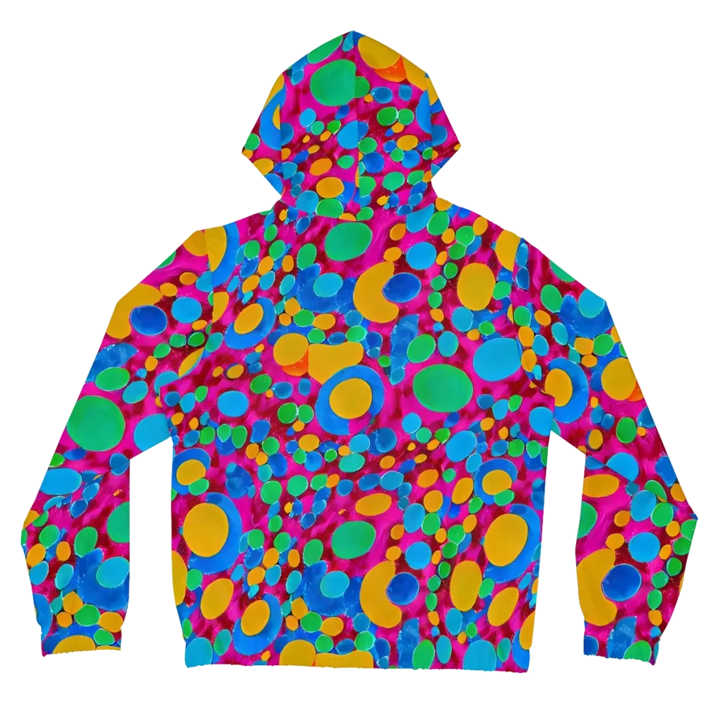 Chromatic Pebble Rush on Women's Full-Zip Hoodie — Back