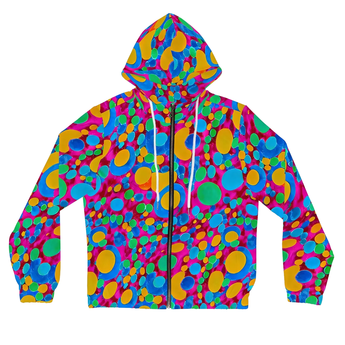 Chromatic Pebble Rush on Women's Full-Zip Hoodie — Front
