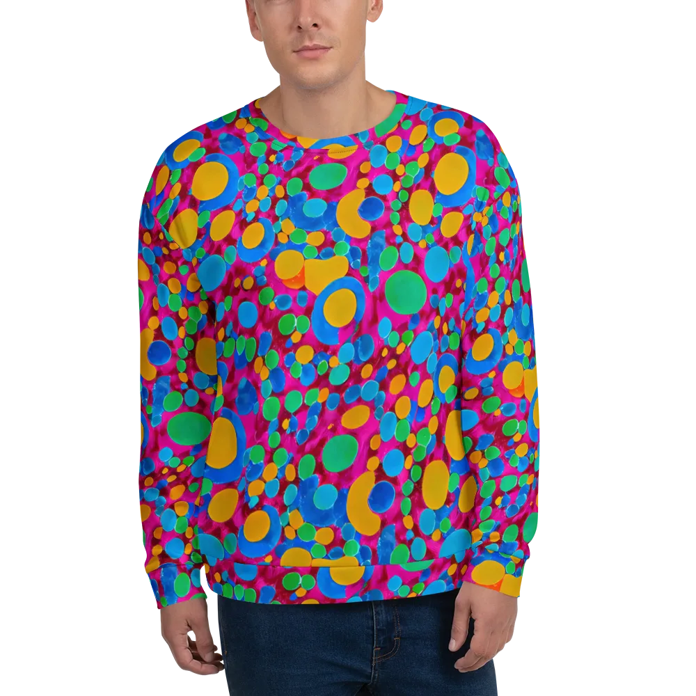 Chromatic Pebble Rush on Sweatshirt — Front