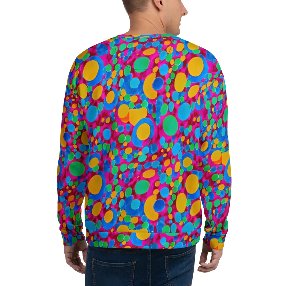 Chromatic Pebble Rush on Sweatshirt — Back