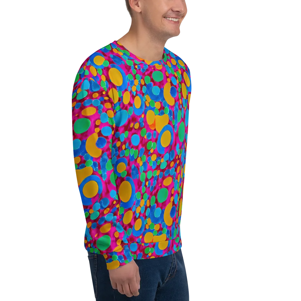 Chromatic Pebble Rush on Sweatshirt — Right Front