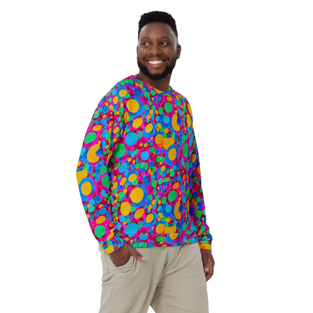 Chromatic Pebble Rush on Sweatshirt — Front