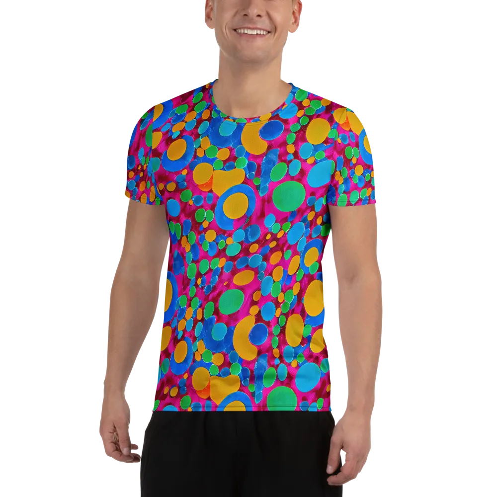 Chromatic Pebble Rush on Men's Athletic T-Shirt — Front