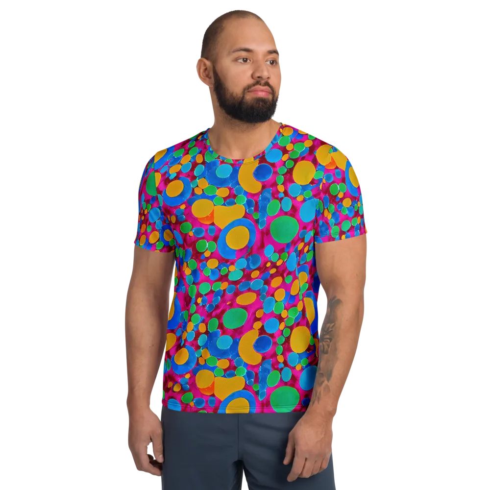 Chromatic Pebble Rush on Men's Athletic T-Shirt — Front