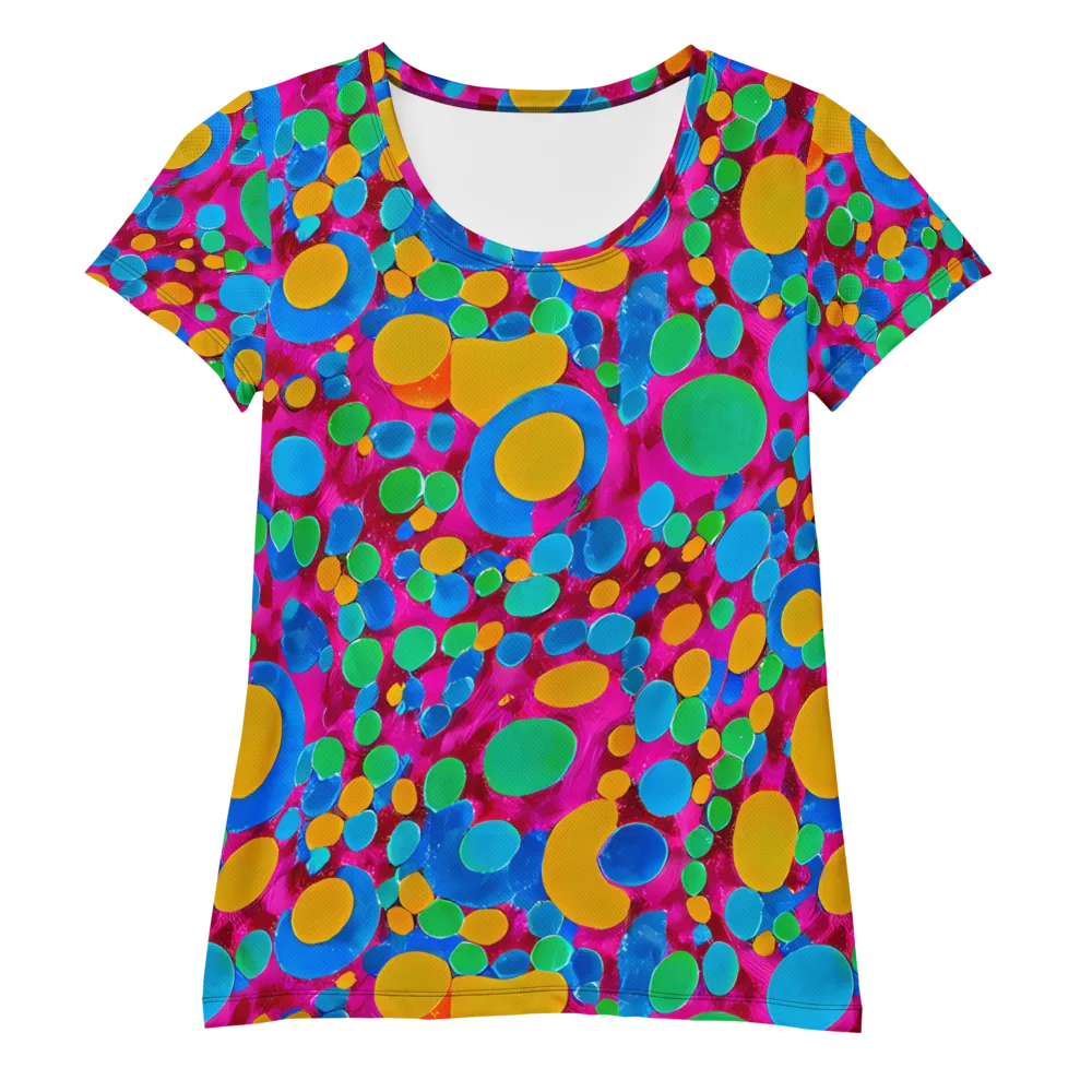Chromatic Pebble Rush on Women's Athletic T-Shirt — Front