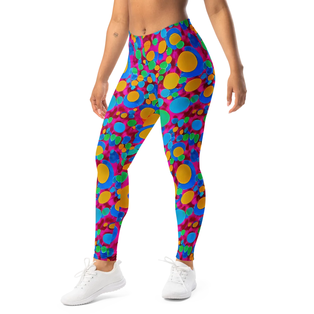 Chromatic Pebble Rush on Leggings — Left Front