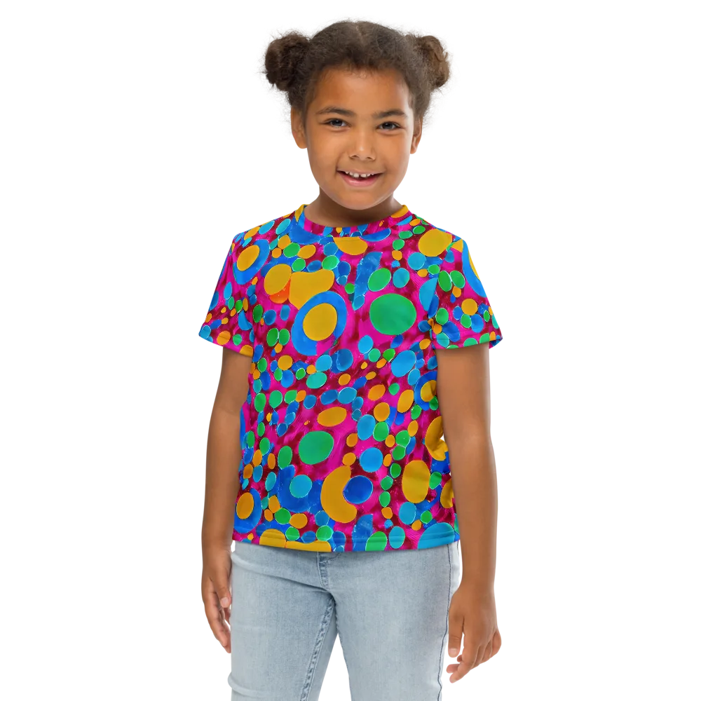 Chromatic Pebble Rush on Kids Crew Neck T-Shirt — Front