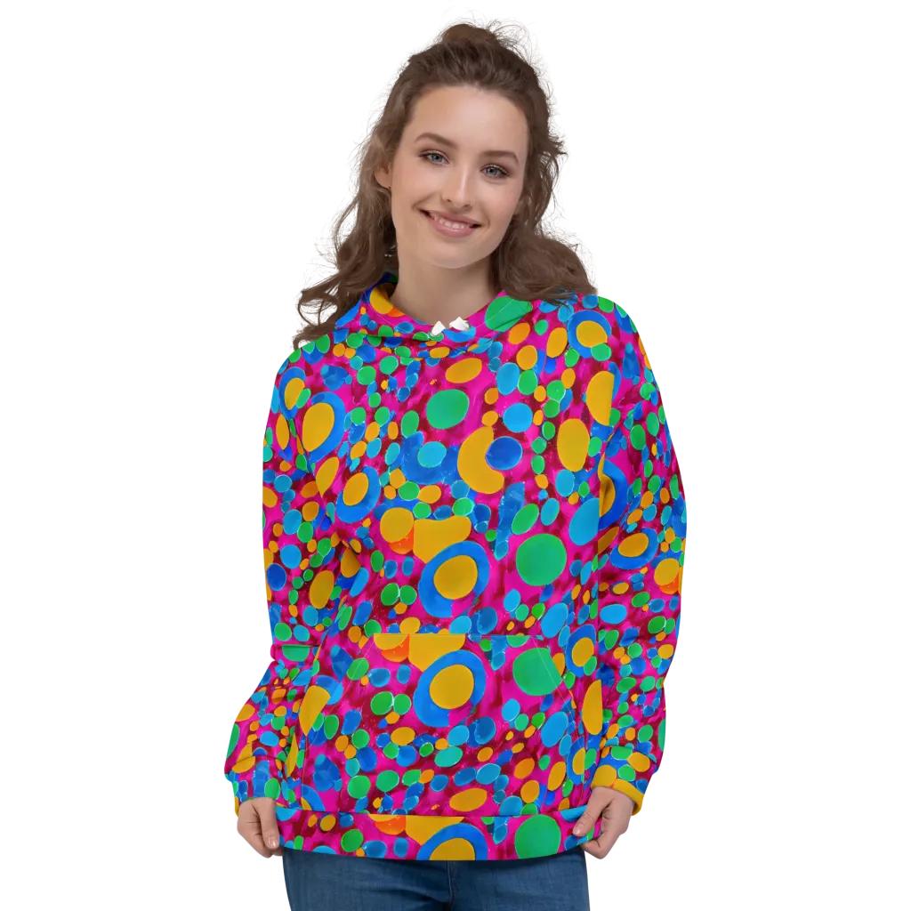 Chromatic Pebble Rush on Hoodie — Front