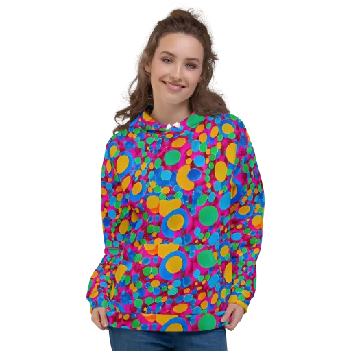 Chromatic Pebble Rush on a Hoodie
