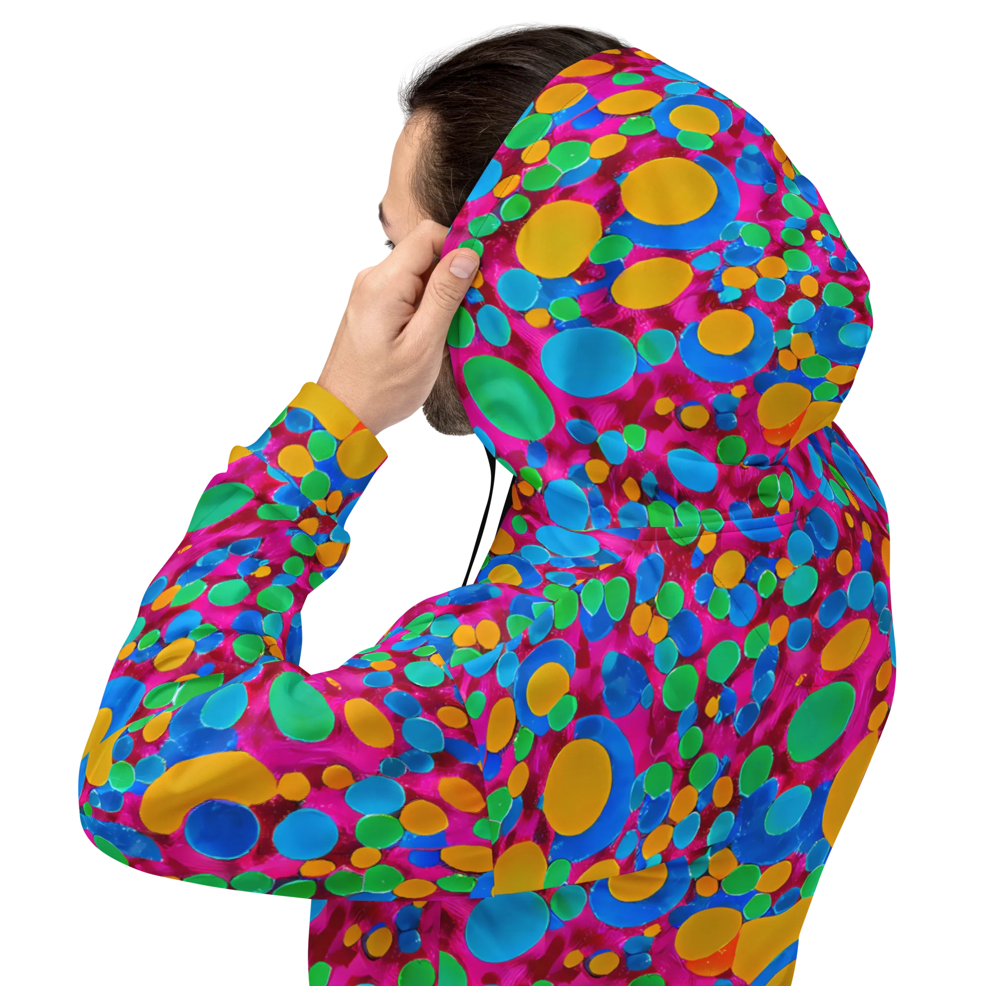 Chromatic Pebble Rush on Hoodie — Back