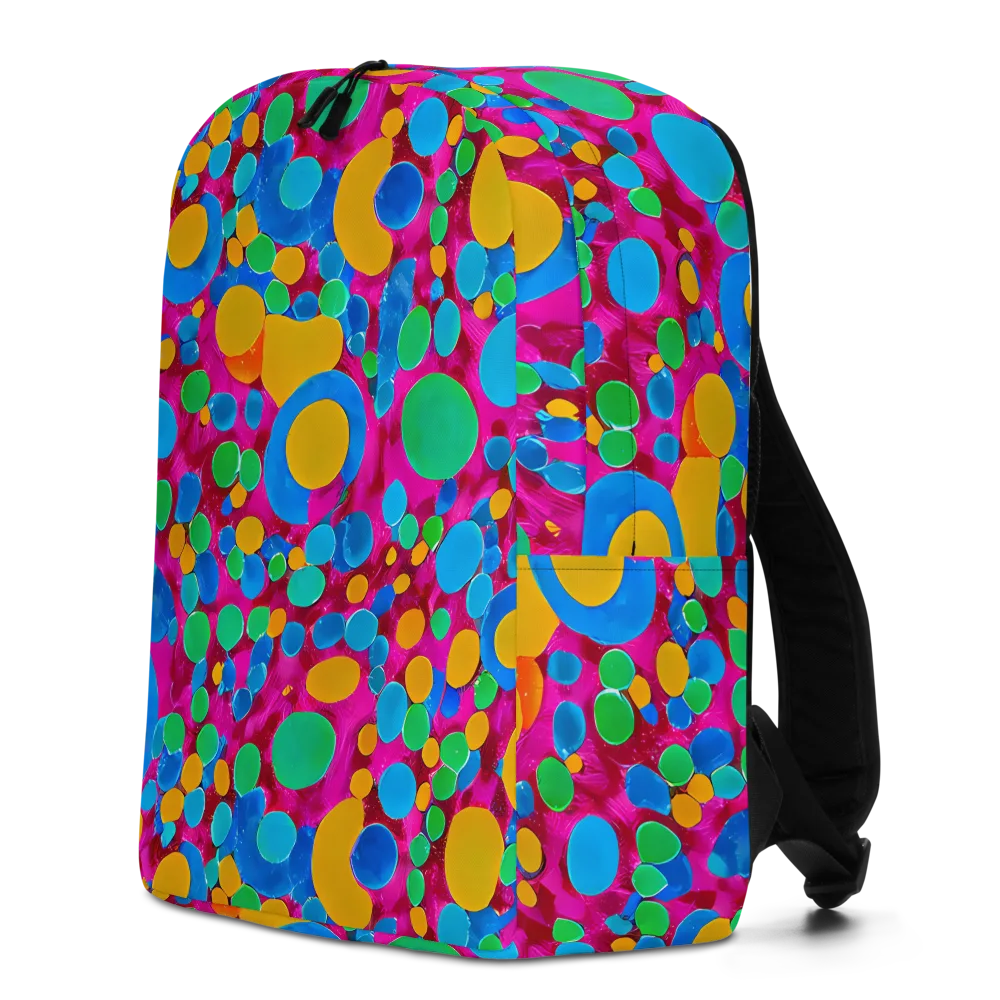 Chromatic Pebble Rush on Minimalist Backpack — Left