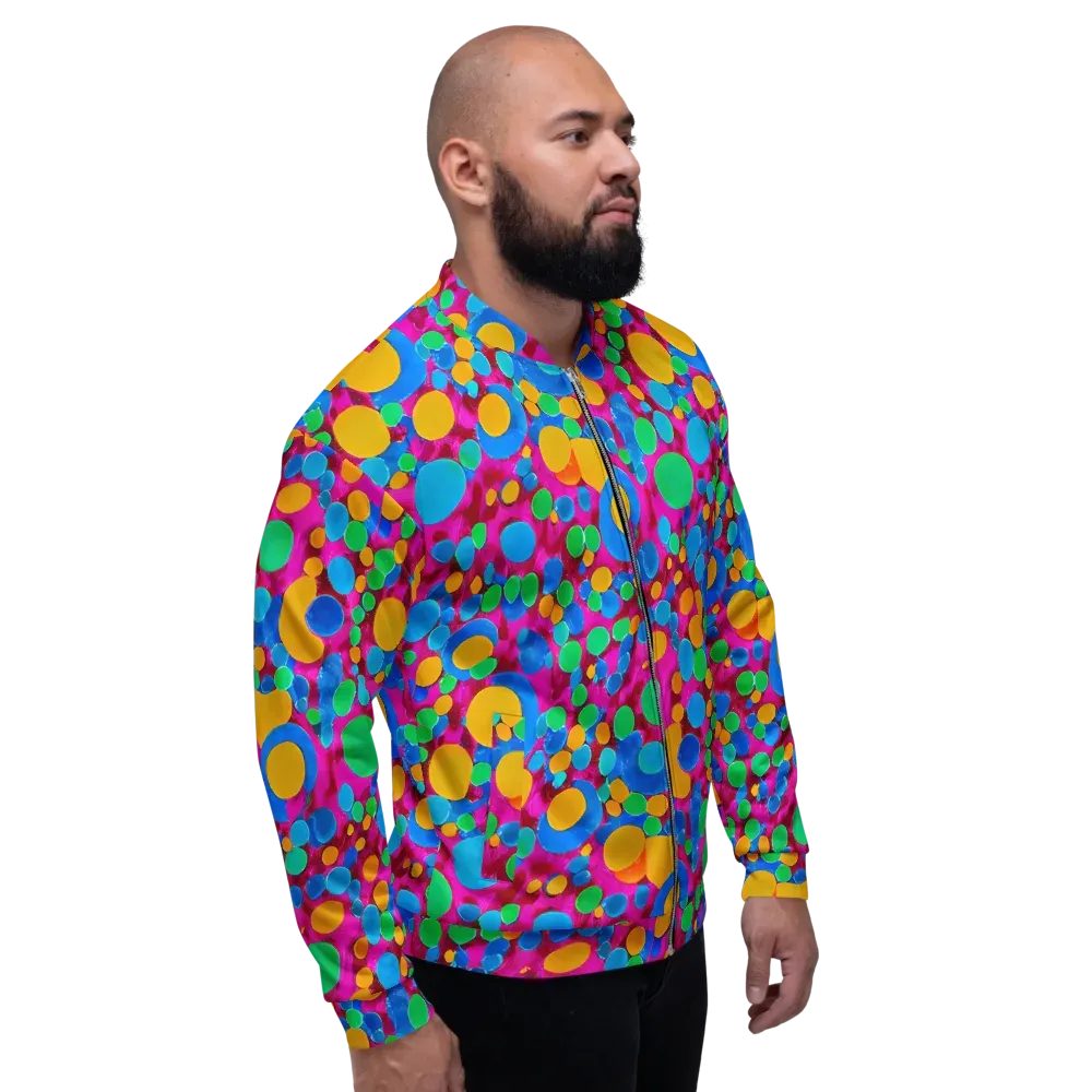 Chromatic Pebble Rush on Bomber Jacket — Right
