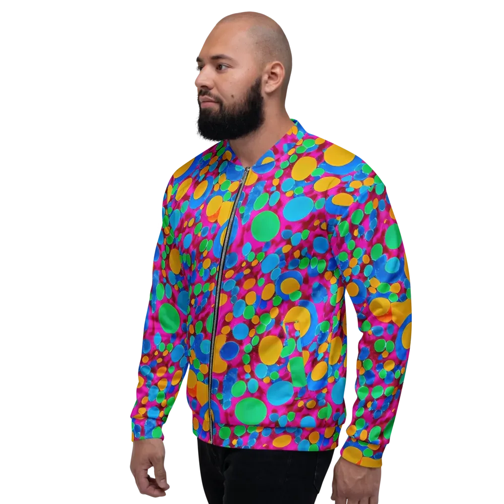 Chromatic Pebble Rush on Bomber Jacket — Left