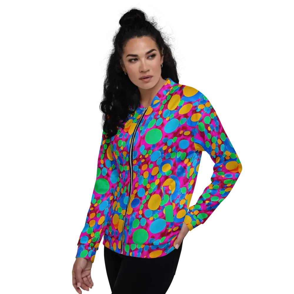 Chromatic Pebble Rush on Bomber Jacket — Left