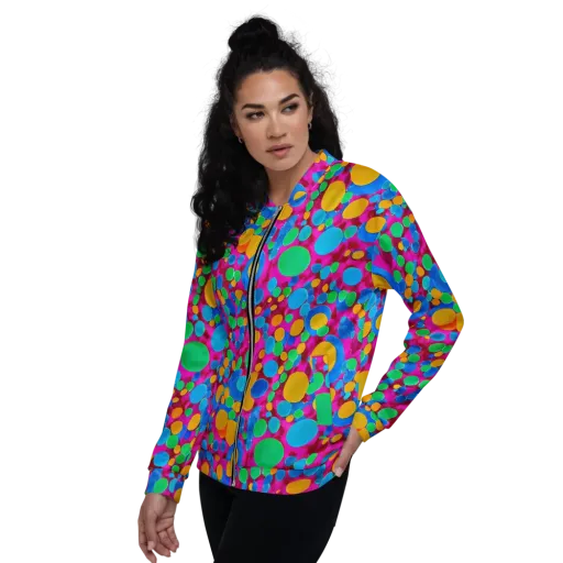 Chromatic Pebble Rush on a Bomber Jacket
