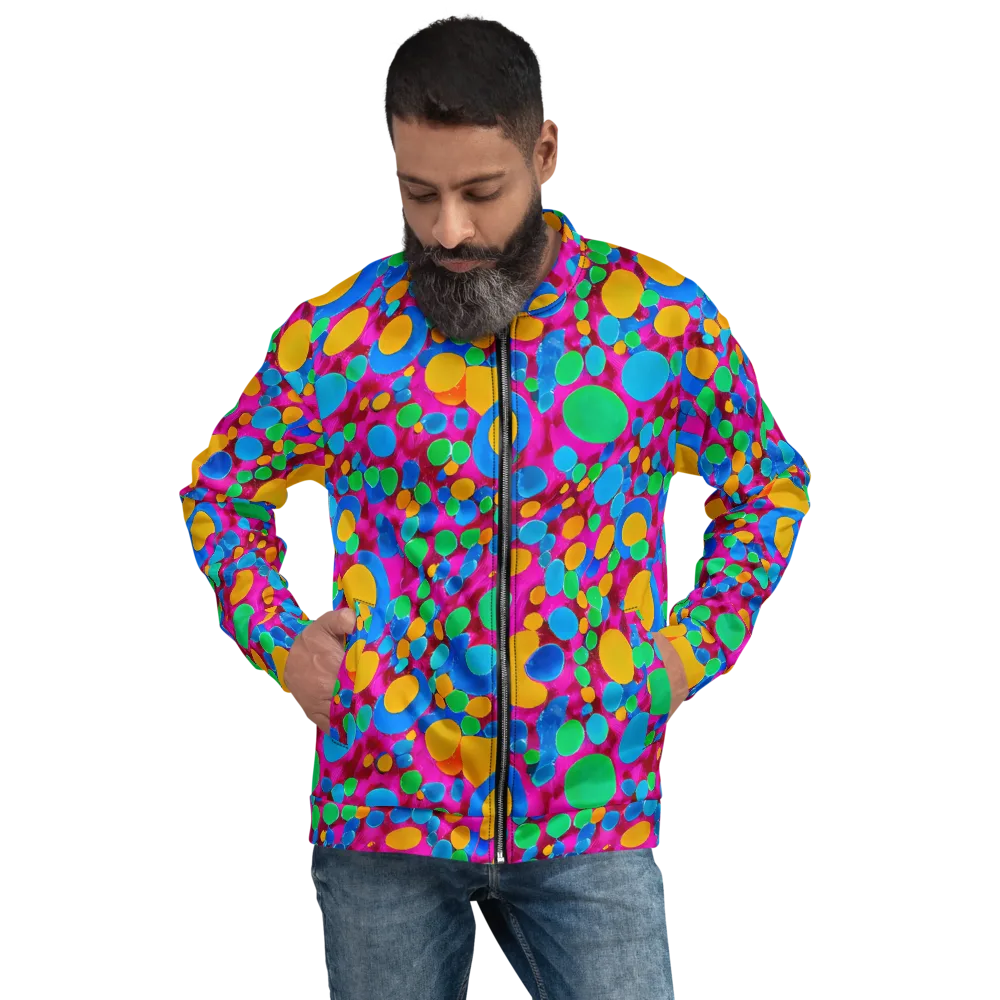 Chromatic Pebble Rush on Bomber Jacket — Front