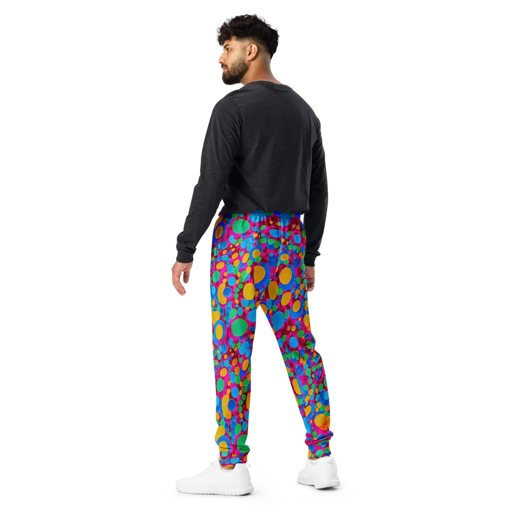 Chromatic Pebble Rush on Men's Joggers — Back