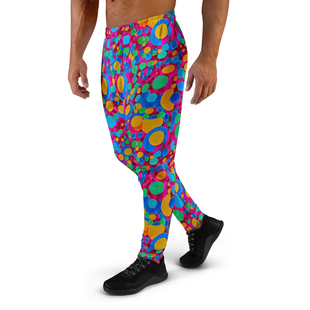 Chromatic Pebble Rush on Men's Joggers — Left