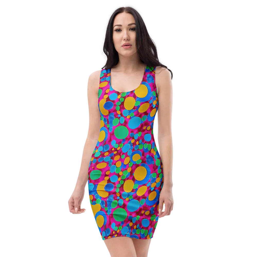 Chromatic Pebble Rush on Bodycon Dress — Front