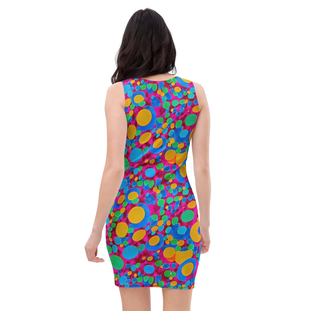 Chromatic Pebble Rush on Bodycon Dress — Back