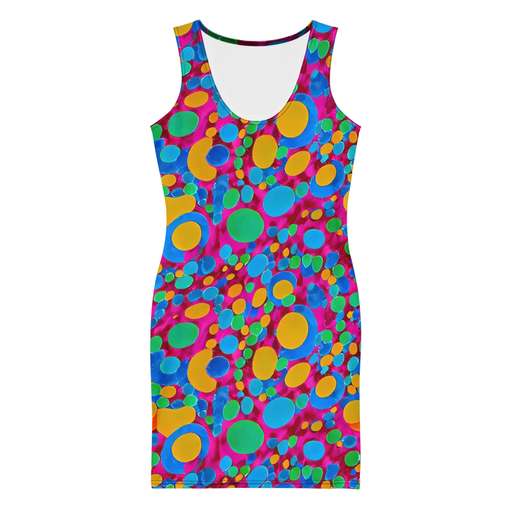 Chromatic Pebble Rush on Bodycon Dress — Front