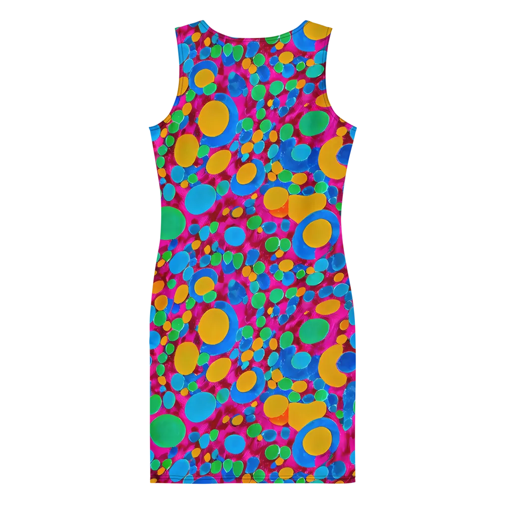 Chromatic Pebble Rush on Bodycon Dress — Back