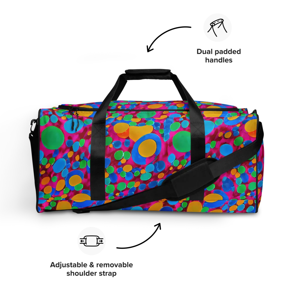 Chromatic Pebble Rush on Duffle Bag — Front