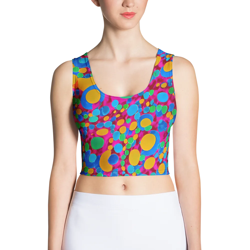 Chromatic Pebble Rush on Crop Top — Front
