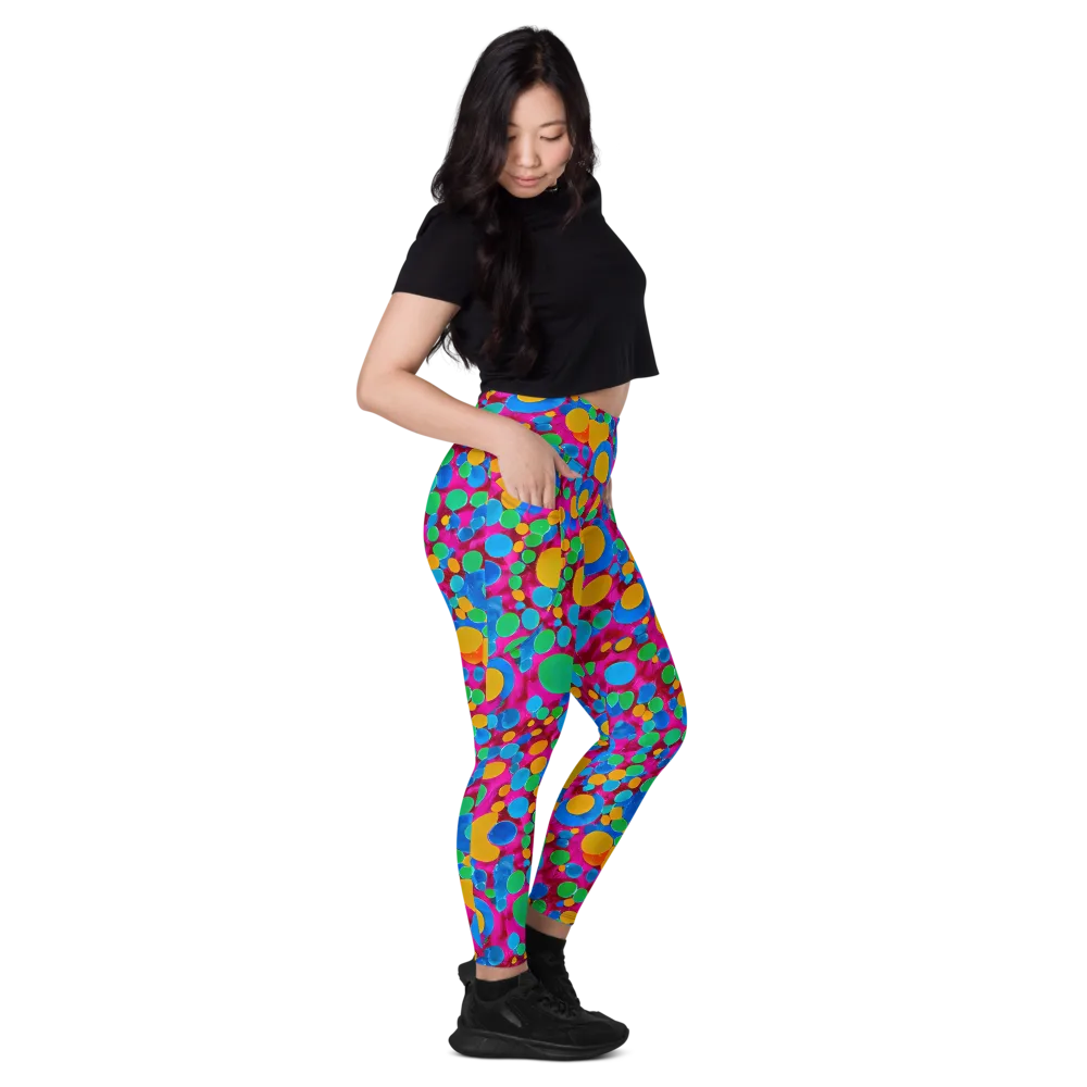 Chromatic Pebble Rush on Leggings with Pockets — Right