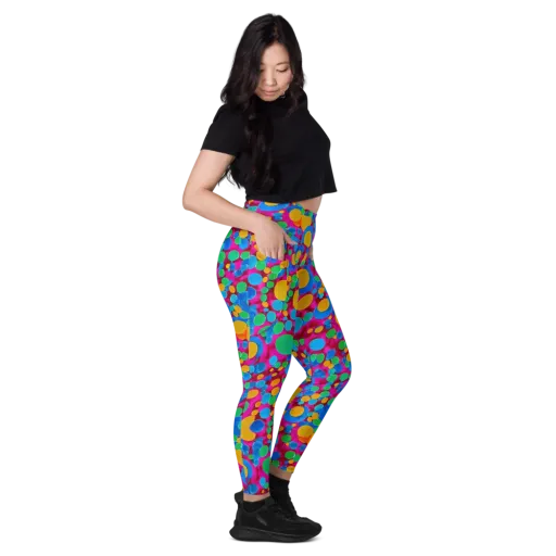 Chromatic Pebble Rush on a Leggings with Pockets