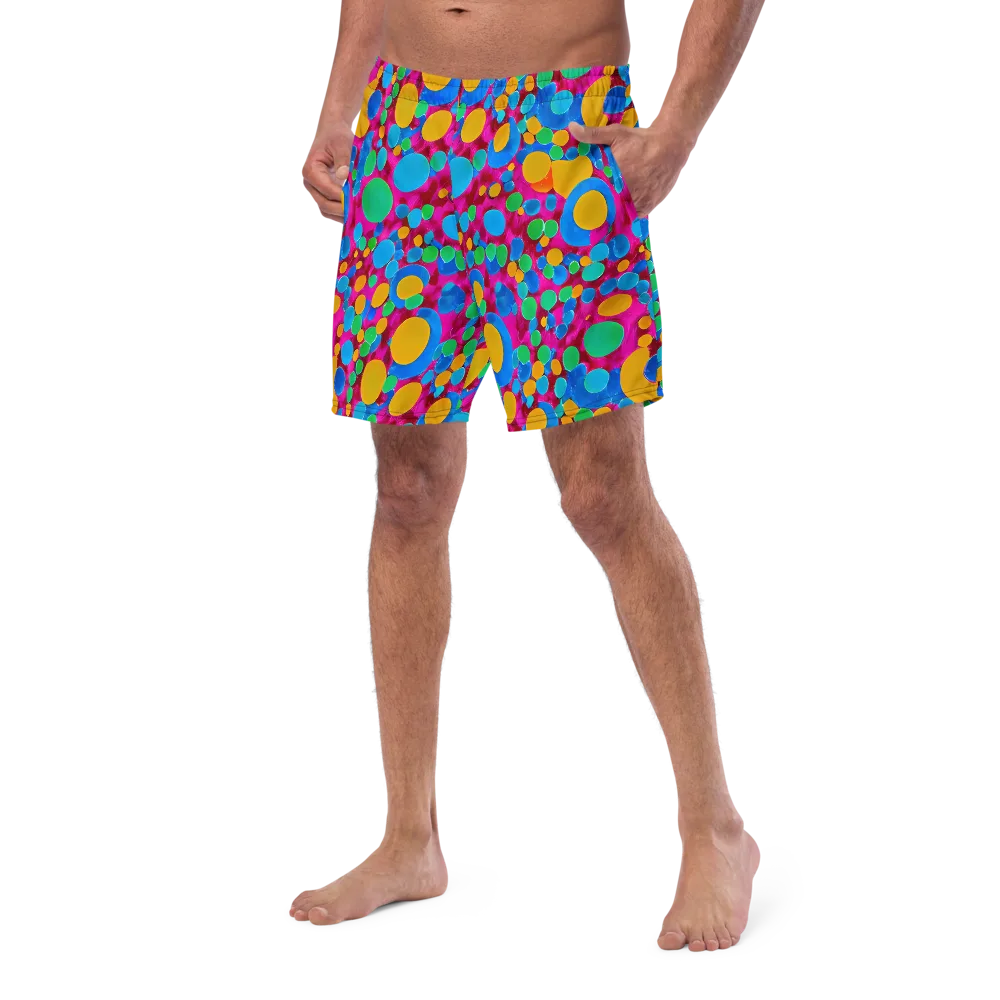 Chromatic Pebble Rush on Swim Trunks — Left Front