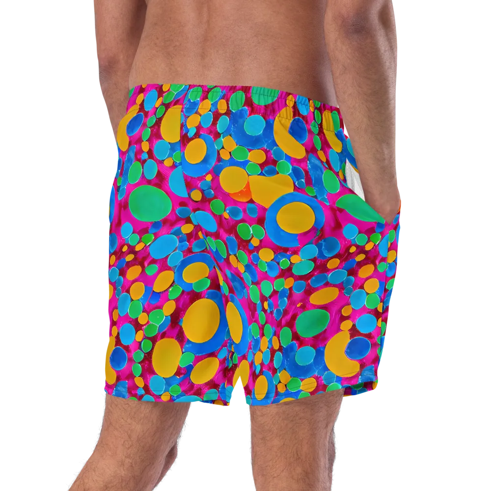 Chromatic Pebble Rush on Swim Trunks — Right Back