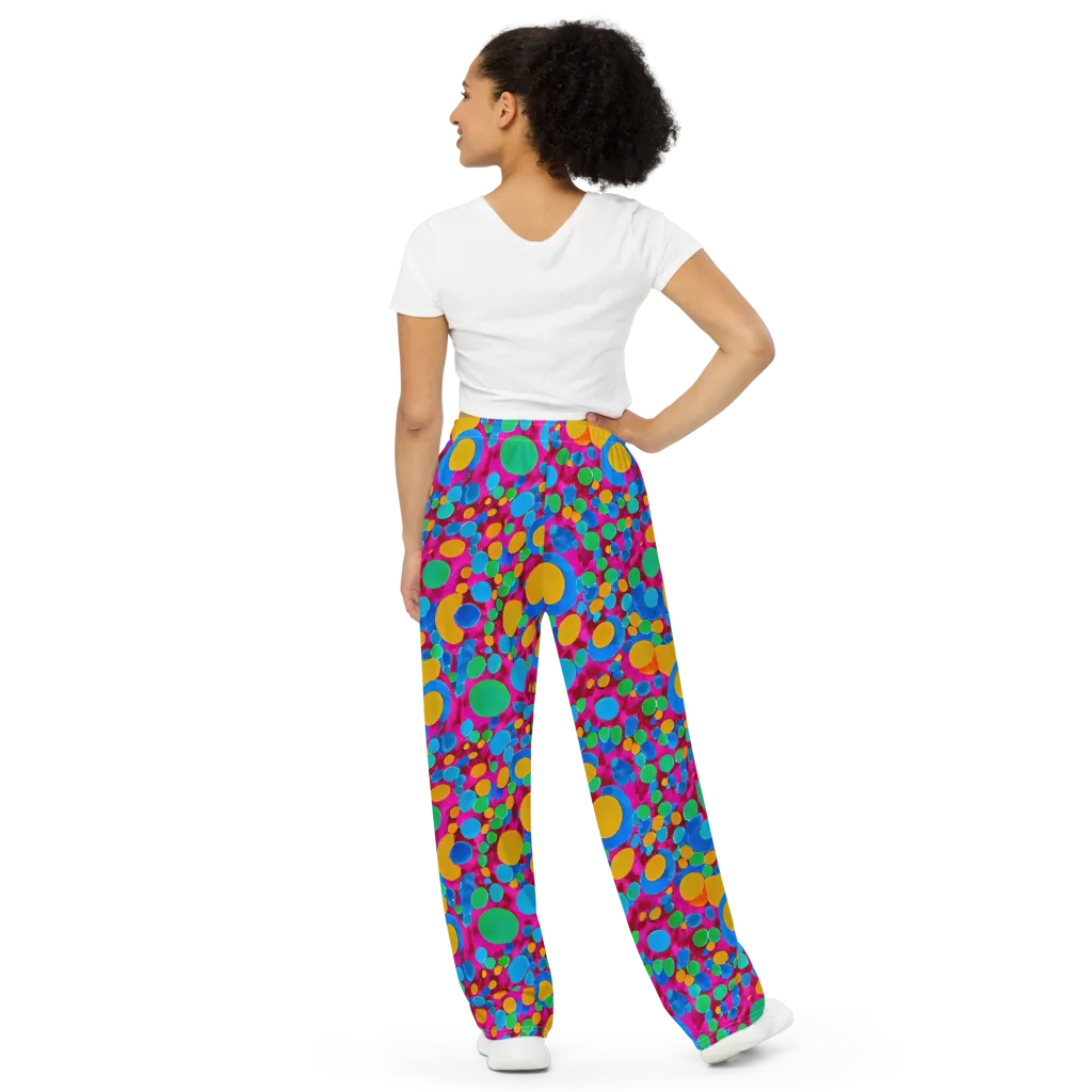 Chromatic Pebble Rush on Wide-Leg Pants — Back