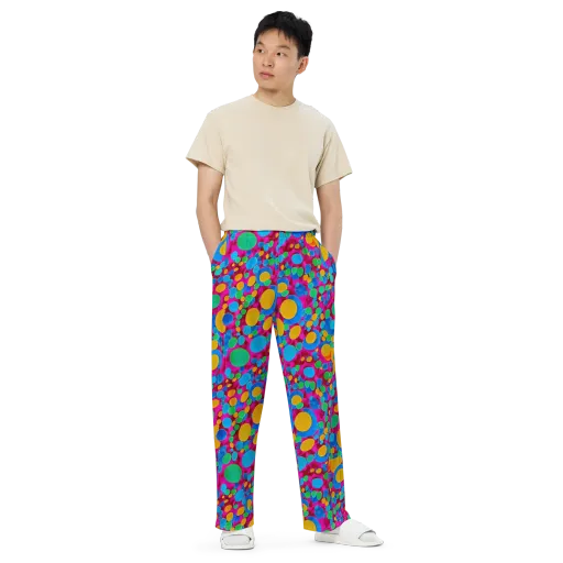 Chromatic Pebble Rush on a Wide-Leg Pants