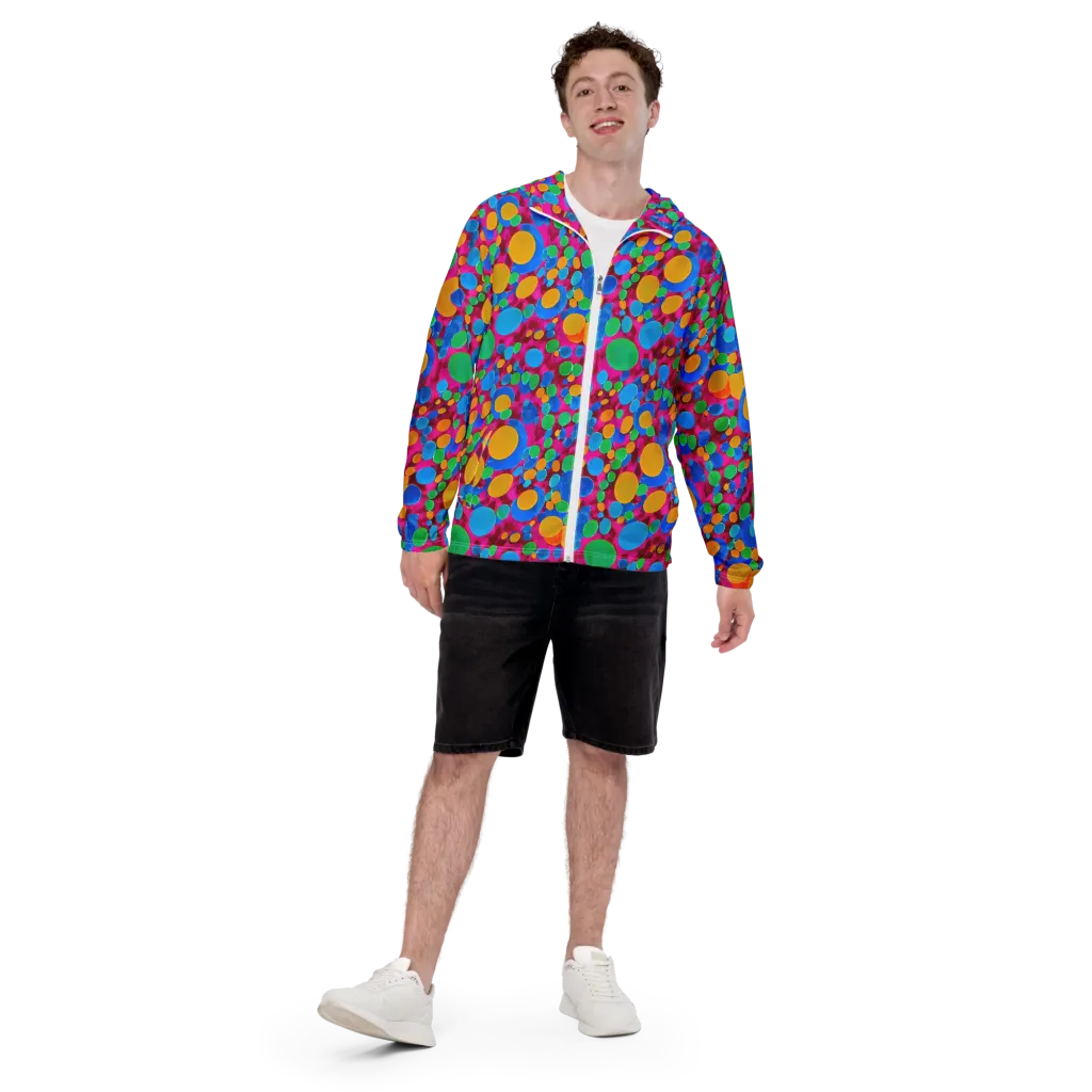 Chromatic Pebble Rush on Men's Windbreaker — Front