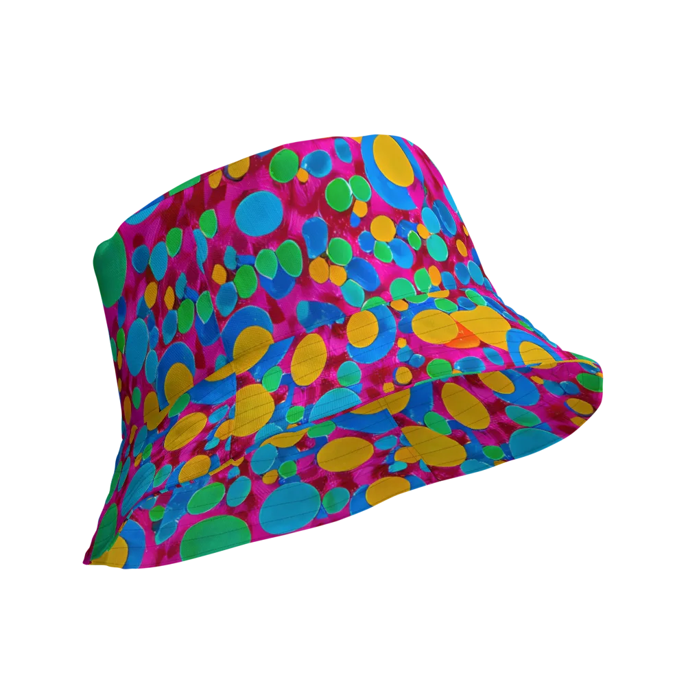 Chromatic Pebble Rush on Reversible Bucket Hat — Product details Outside