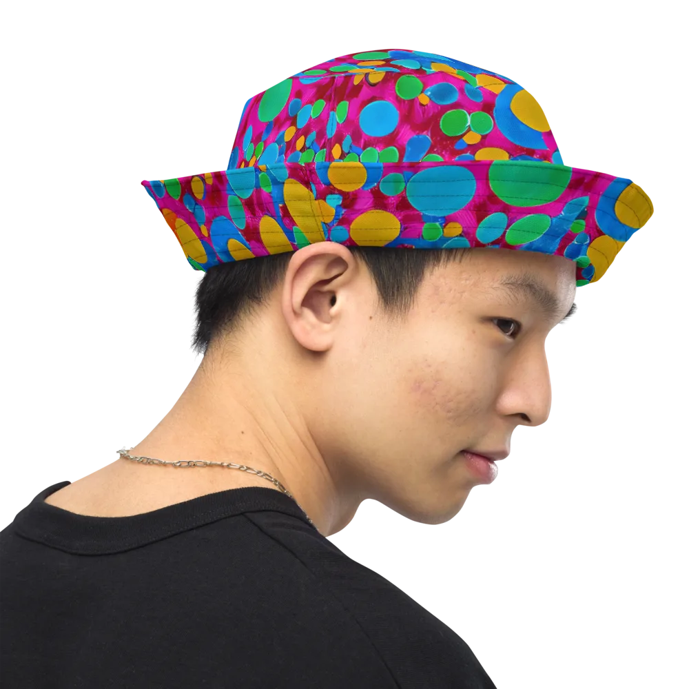 Chromatic Pebble Rush on Reversible Bucket Hat — Right Outside
