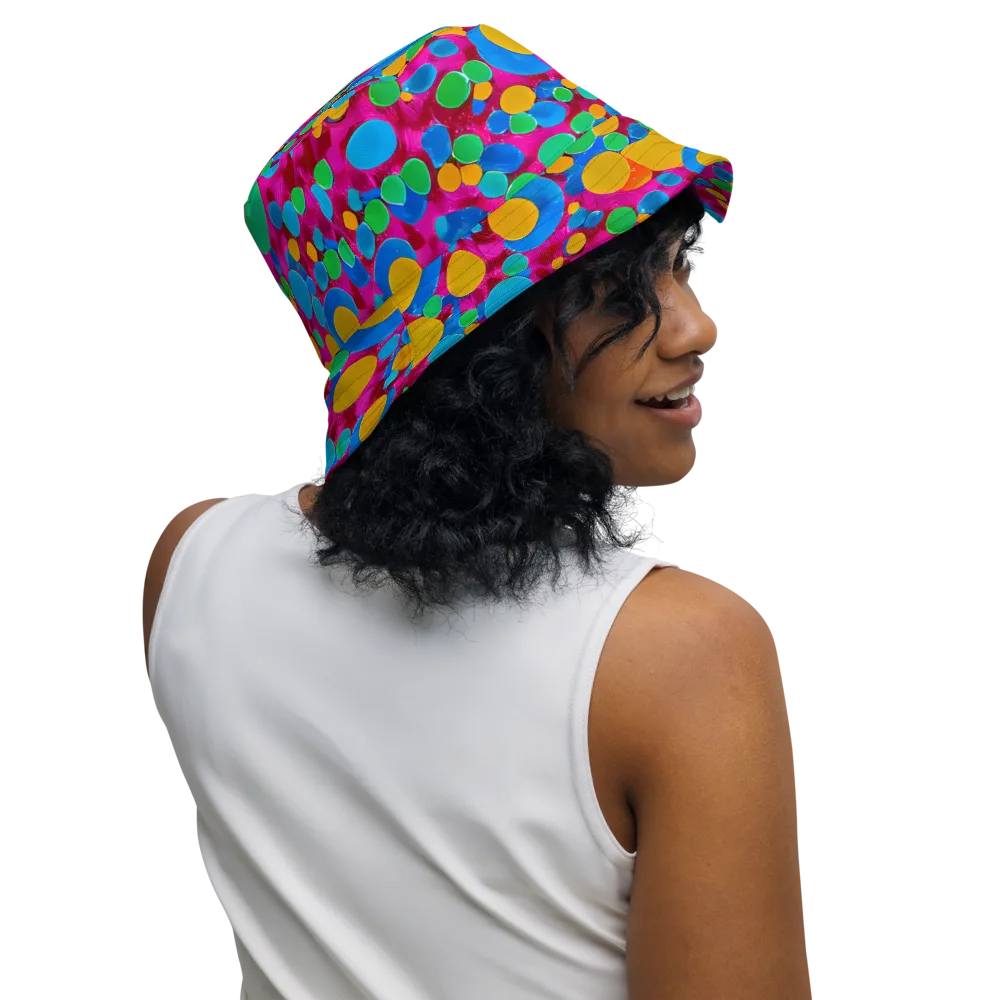 Chromatic Pebble Rush on Reversible Bucket Hat — Right Outside