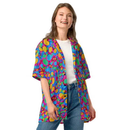 Chromatic Pebble Rush on a Button Shirt