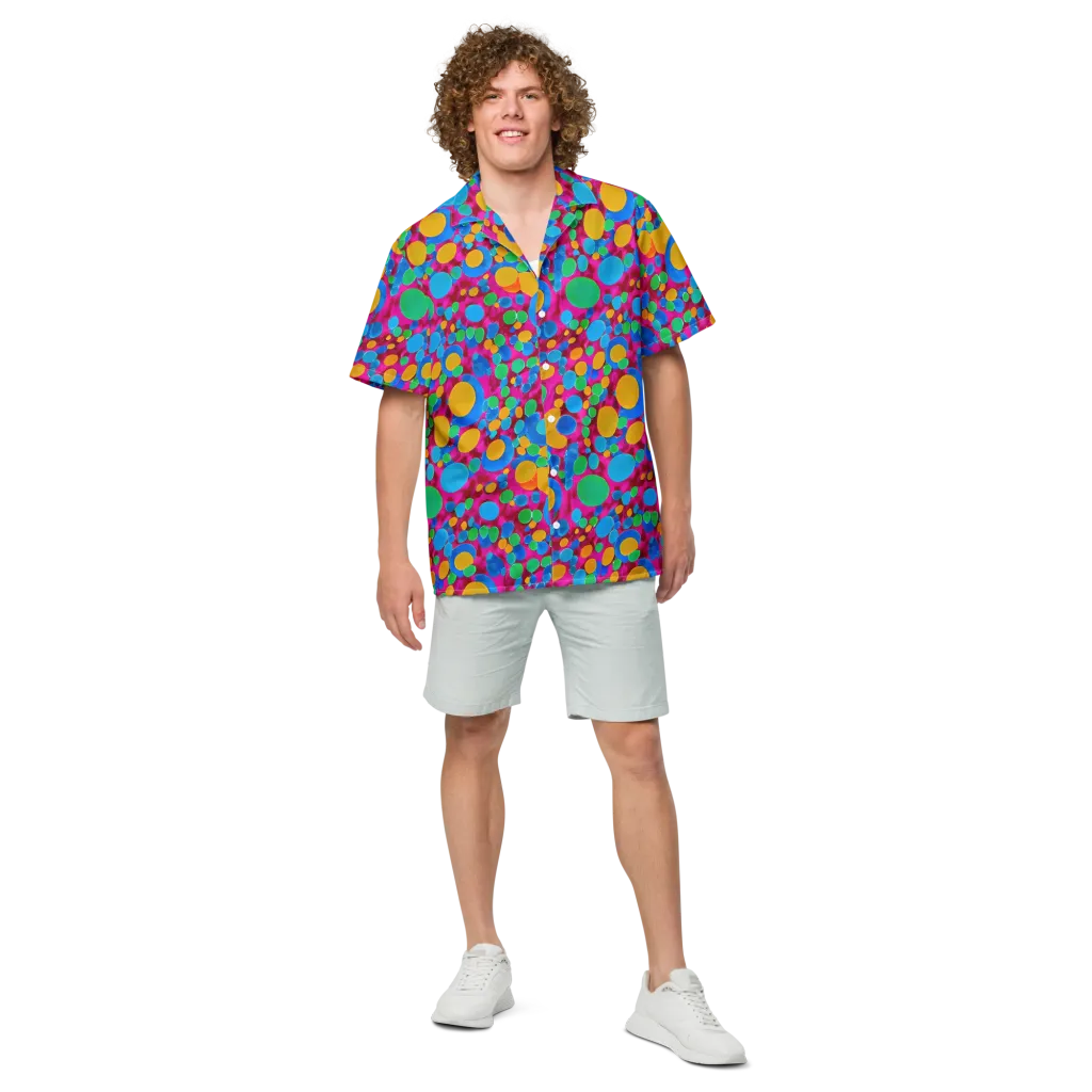 Chromatic Pebble Rush on Button Shirt — Front