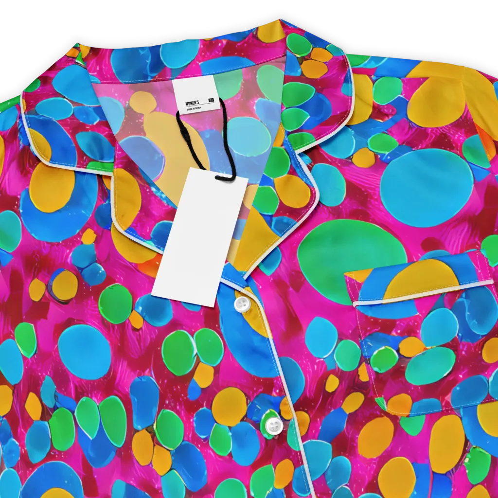 Chromatic Pebble Rush on Women's Short Sleeve Pajama Top — Product details