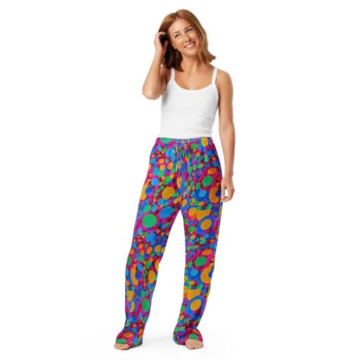 Chromatic Pebble Rush on a Women's Pajama Pants